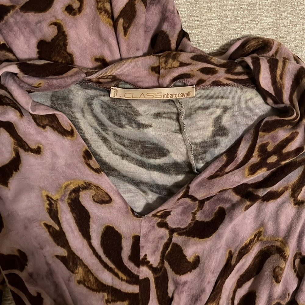 Vintage Italian lilac and brown Roberto Cavalli dress - Picture 4 of 7